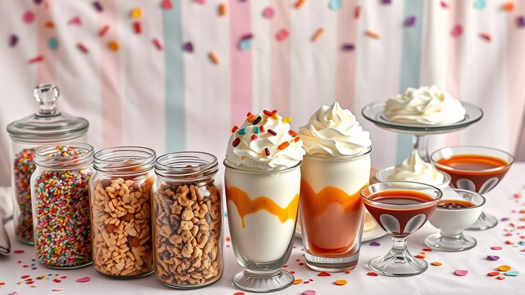 creative sundae bar setup