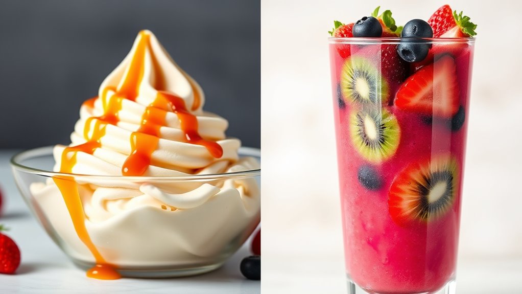 dairy desserts nutritional comparison