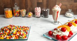 decorative ice cream station