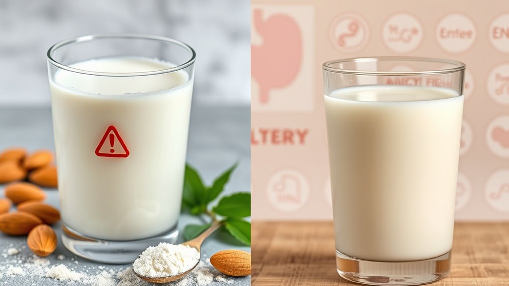 differentiating milk allergy and lactose intolerance