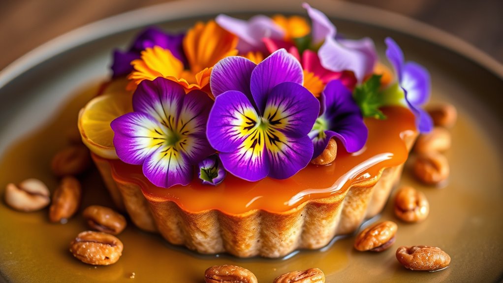 edible flowers and nuts
