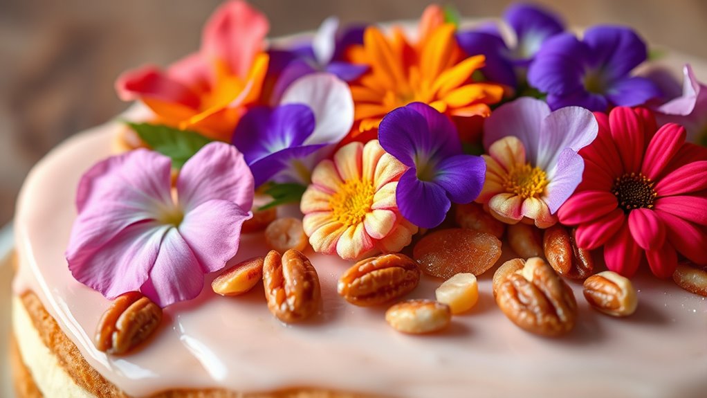 edible flowers and nuts
