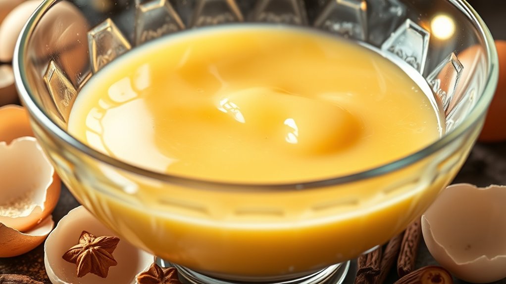 eggnog chemistry stabilization coagulation