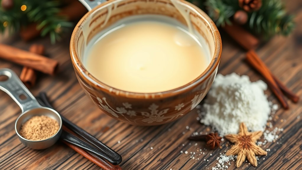 eggnog custard holiday chemistry