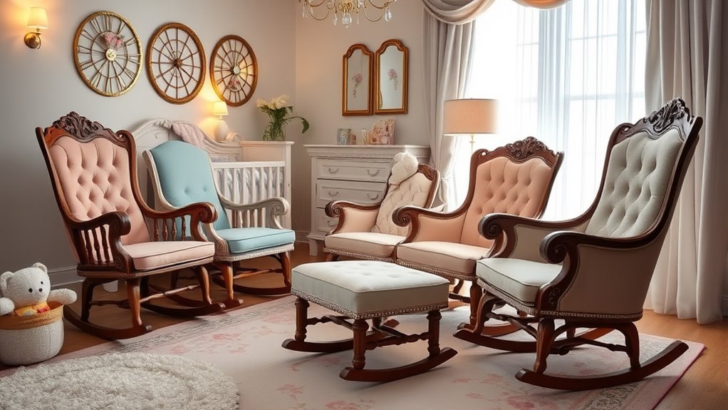 elegant comfortable nursery chairs