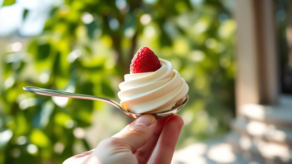 enjoying ice cream mindfully