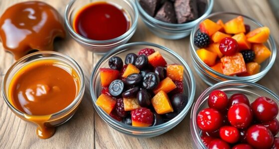 homemade caramel fudge fruit