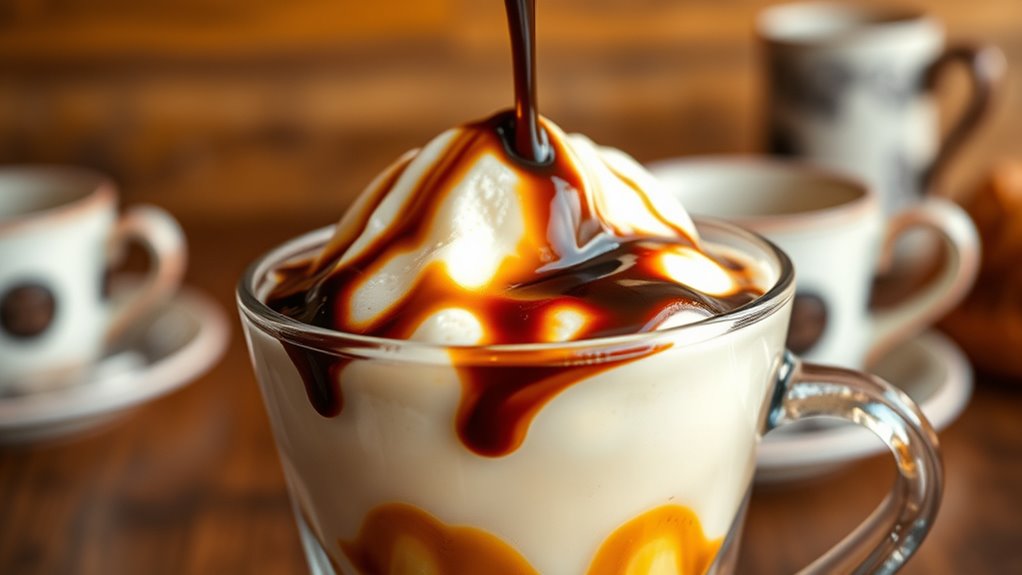 hot cold coffee dessert