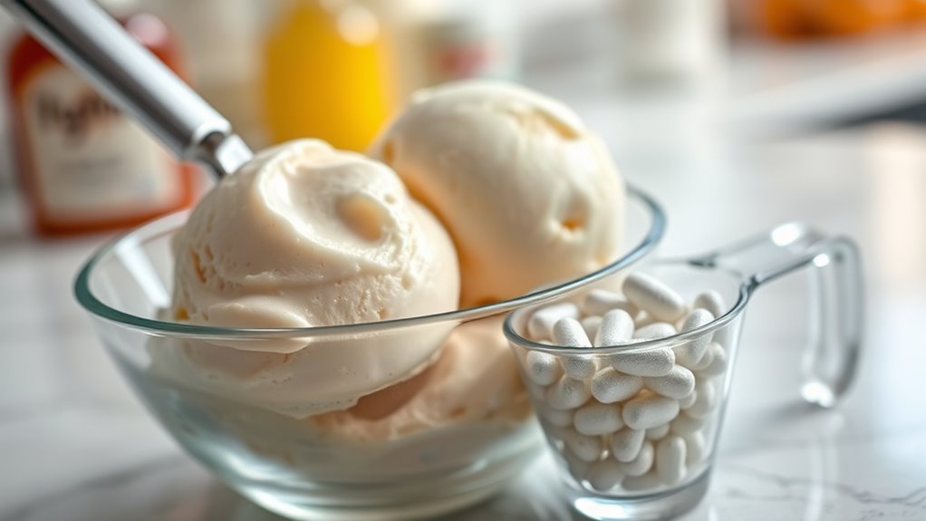 ice cream cholesterol content