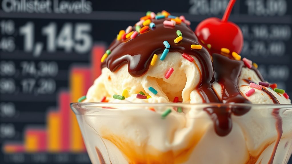 ice cream cholesterol content