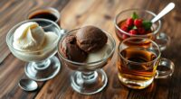 ice cream coffee tea spirits