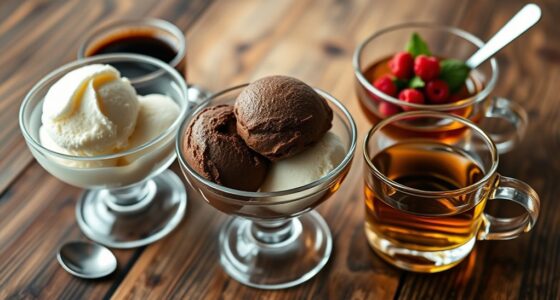 ice cream coffee tea spirits