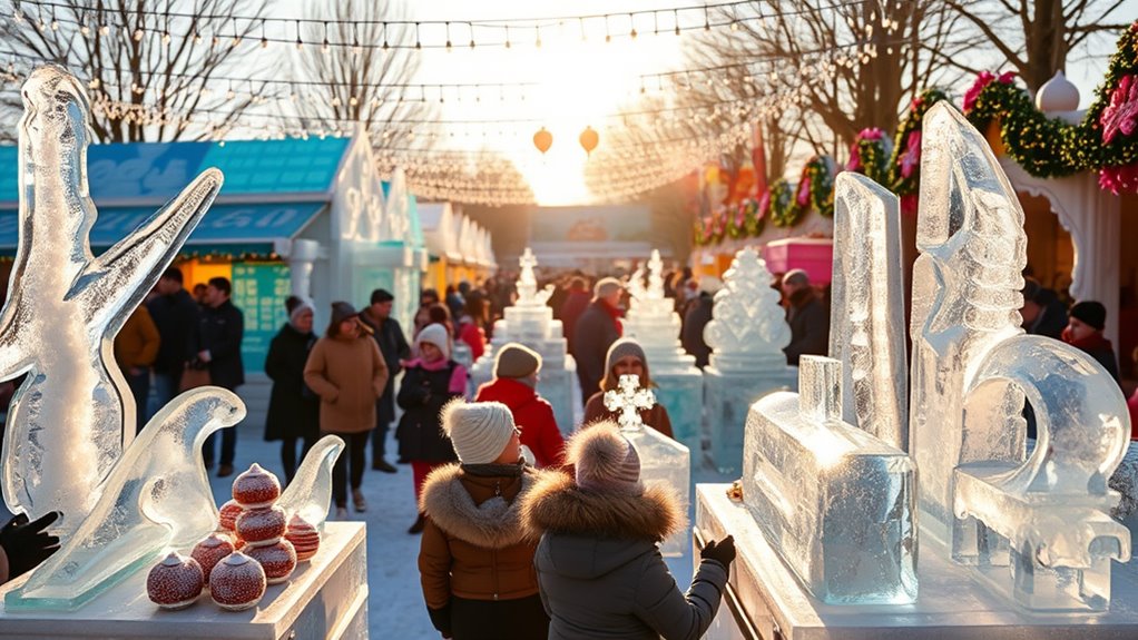 ice sculpture and snow festivals