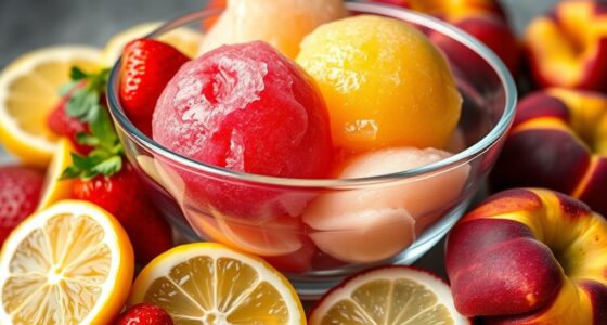 ingredients differentiate sorbets sherbets