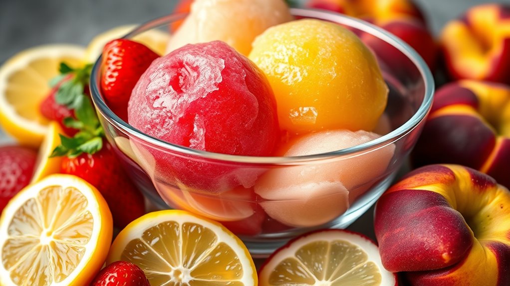 ingredients differentiate sorbets sherbets