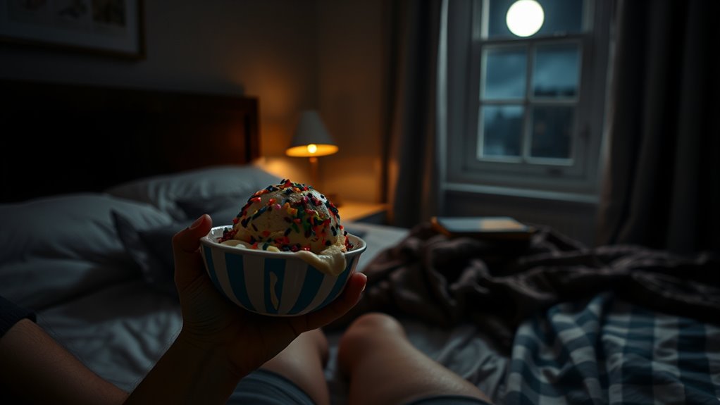 late night ice cream disrupts sleep