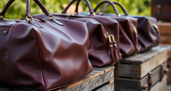 luxury leather duffle bags