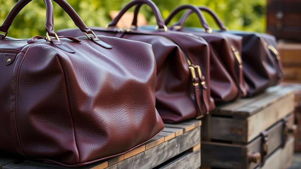 luxury leather duffle bags