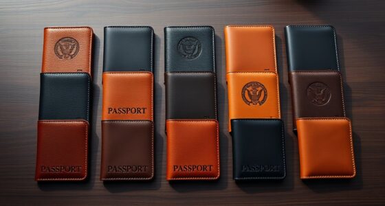 luxury leather passport sets