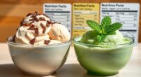 nutritional differences in ice cream