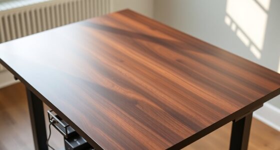 sit stand desks with cable drawers