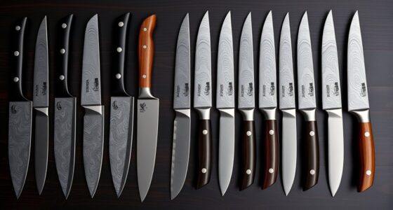 top carbon steel damascus knives