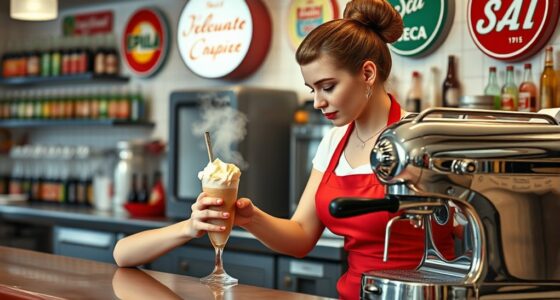 women soda counter workers