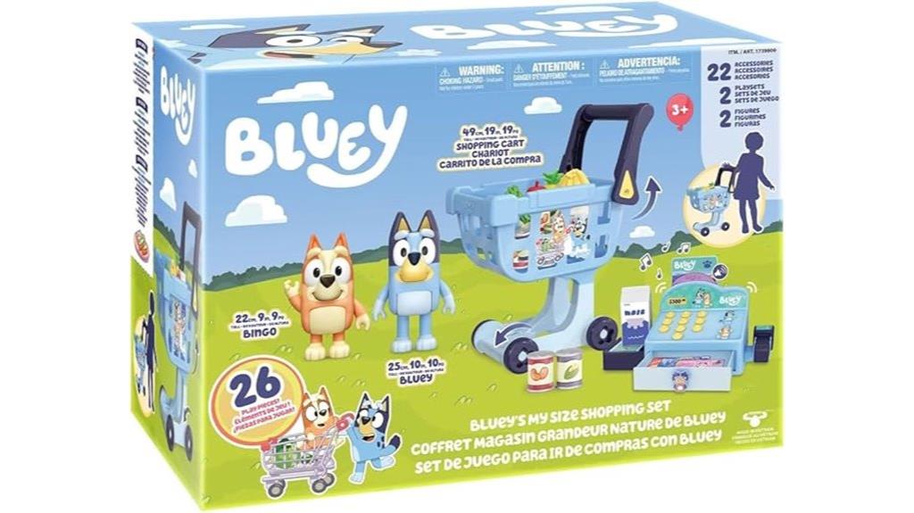 bluey toy shopping set