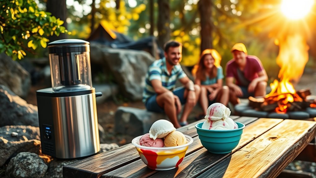 camping ice cream maker options