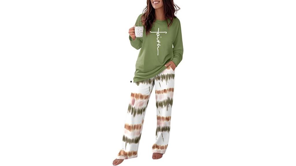 chic 2 piece lounge pajamas