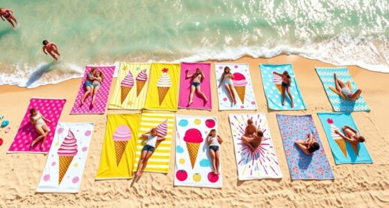 cool summer ice cream towels