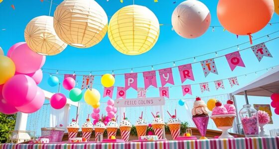 creative ice cream party decor