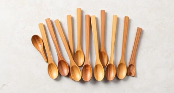 elegant bamboo tasting spoons