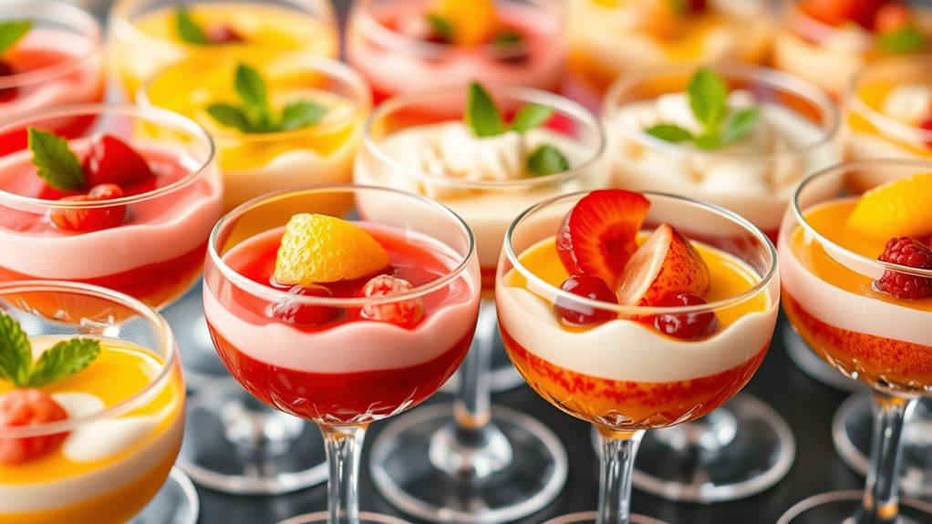 elegant dessert presentation options