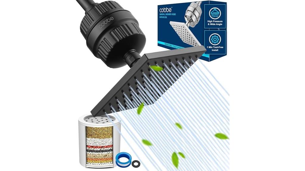 filtered high pressure shower
