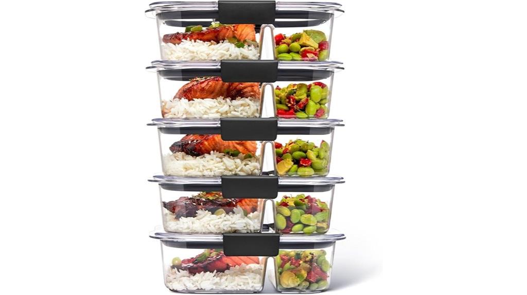 five pack meal storage containers