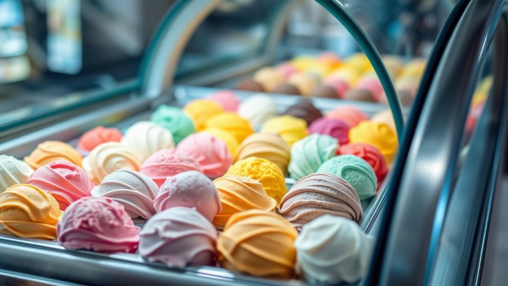 ice cream cabinet features