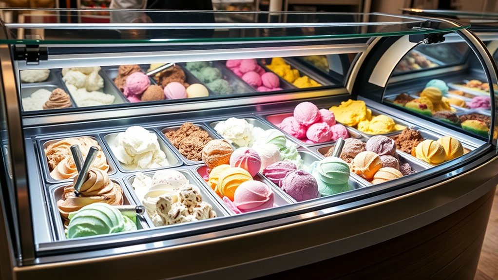 ice cream case features