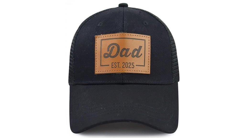 leather dad trucker hat