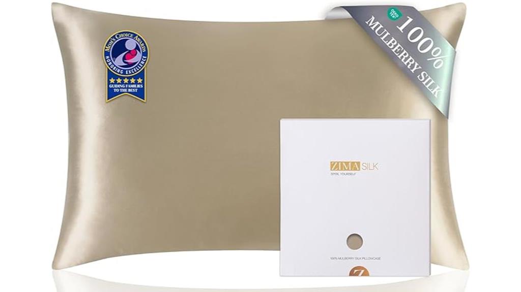 mulberry silk taupe pillow