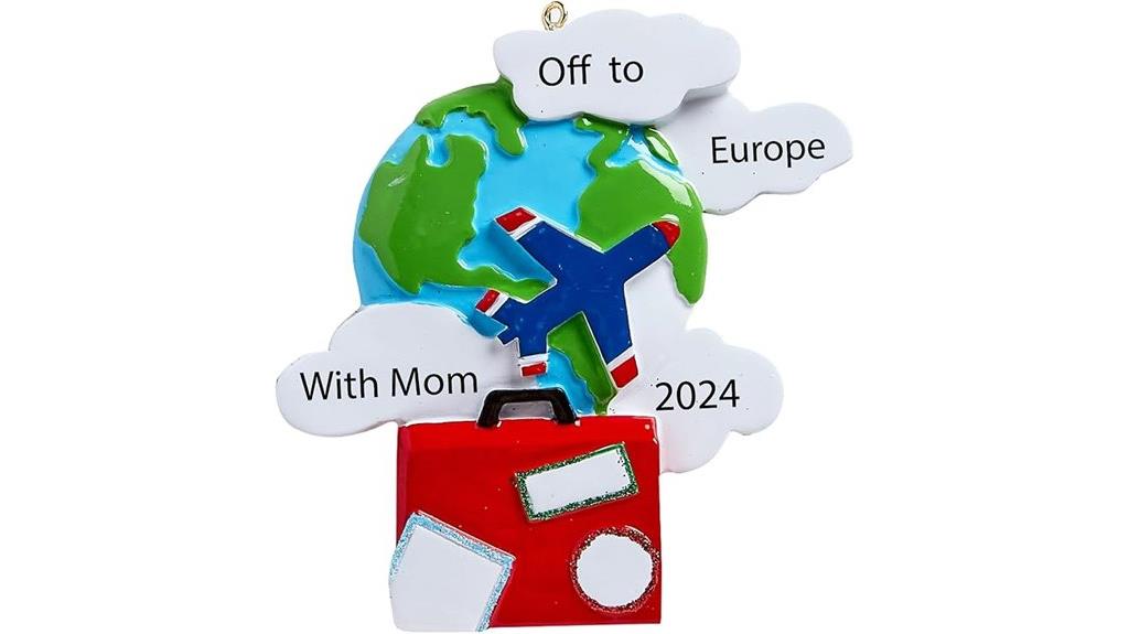 personalized travel destination ornament