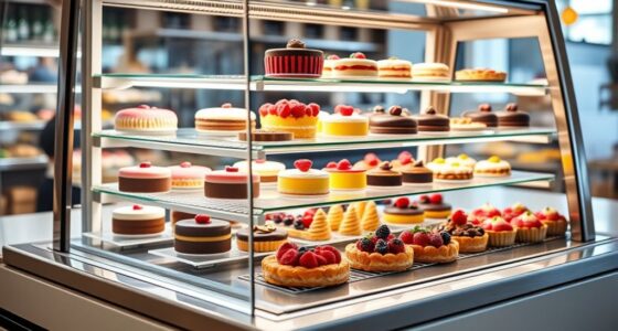 premium cooling dessert display cases
