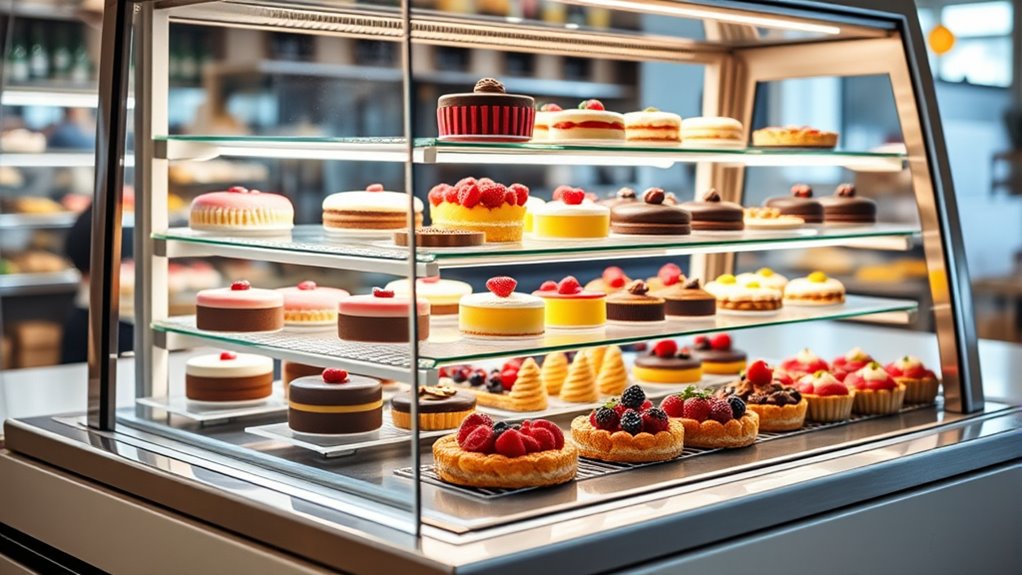 premium cooling dessert display cases