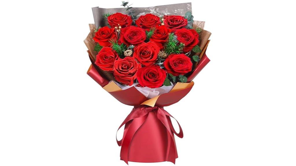 preserved red rose bouquet