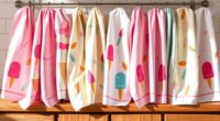 sweet ice cream kitchen towels