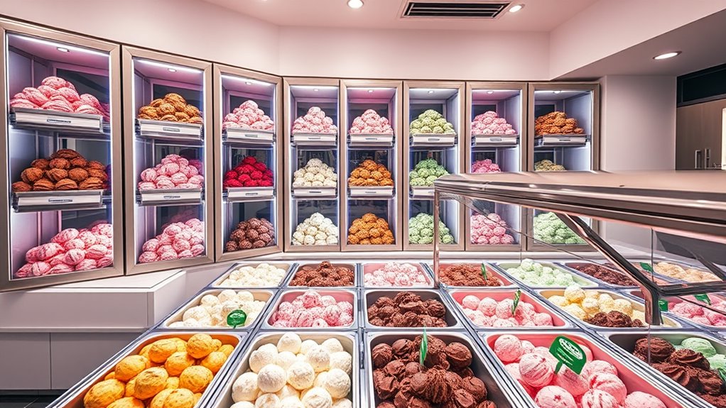 top counter ice cream displays