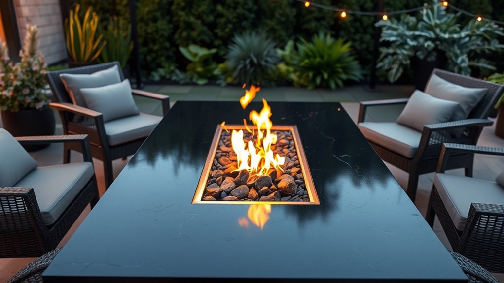 top gas fire pit tables