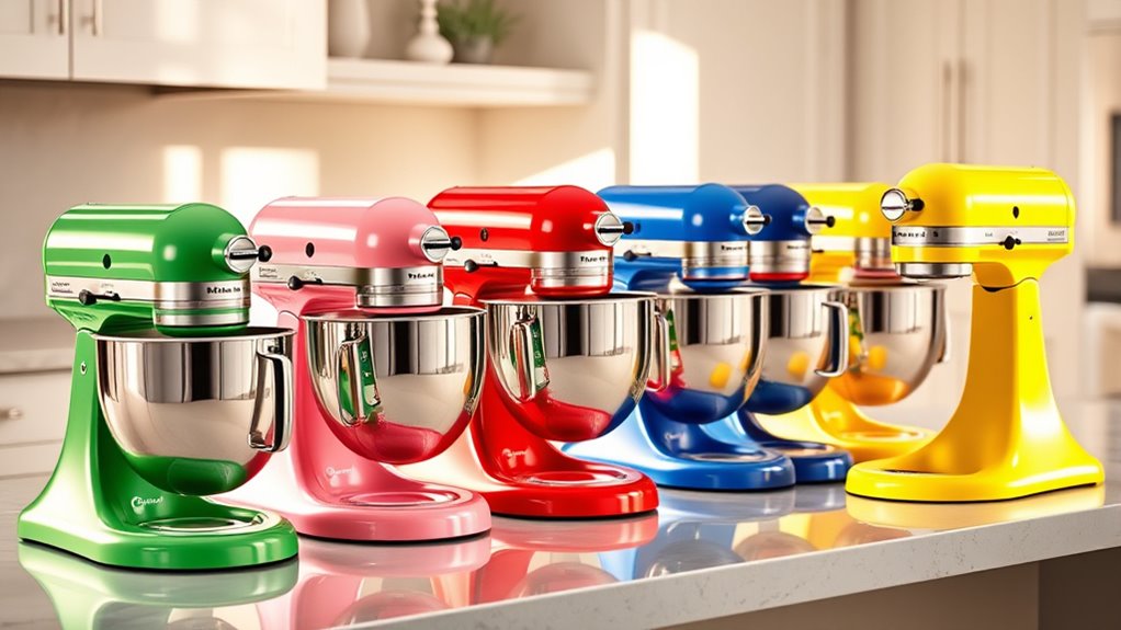 top kitchenaid mixer colors