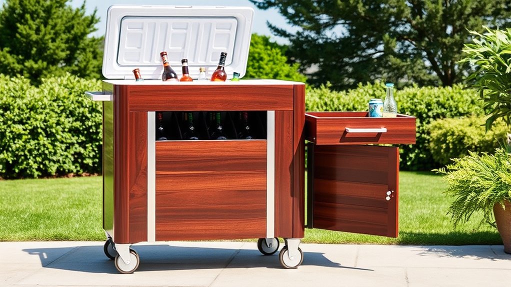 top patio cooler storage