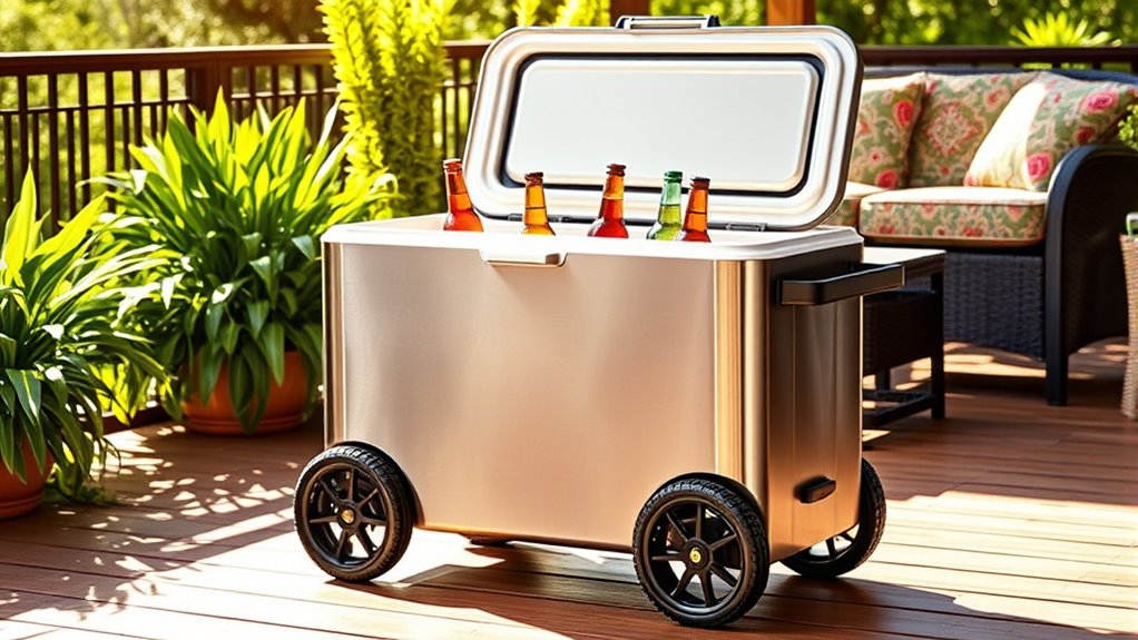 top rolling patio coolers